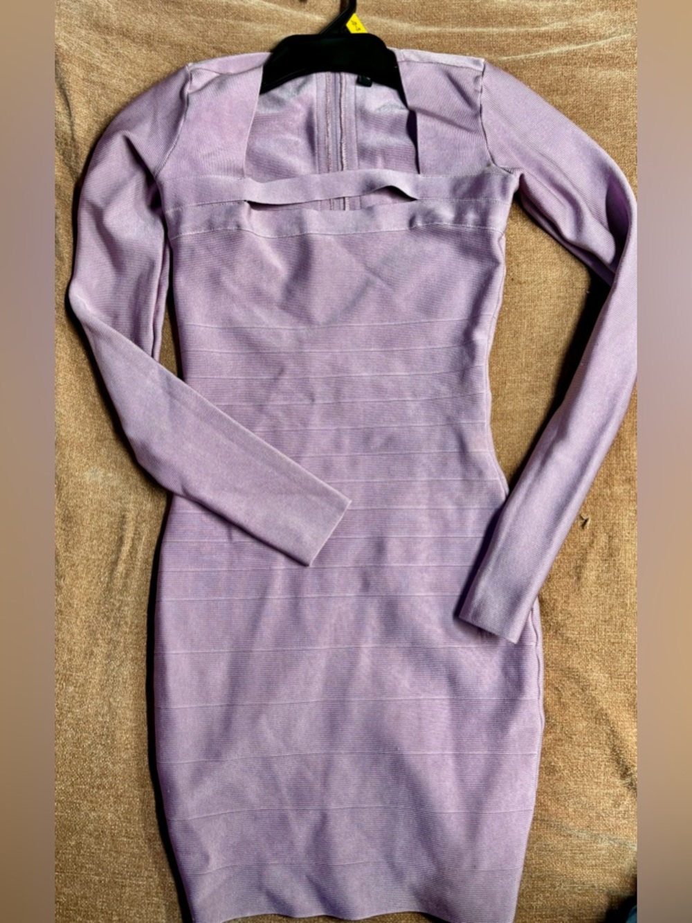 Guess by Marciano Lavender Long-Sleeve Bodycon Cutout Dress - Picture 2 of 12